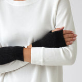 Cotton Cashmere Hand Warmers | Black-2