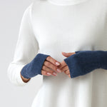 Cotton Cashmere Hand Warmers | Blue-1