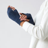 Cotton Cashmere Hand Warmers | Blue-2