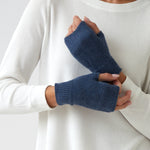Cotton Cashmere Hand Warmers | Blue-3