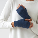Cotton Cashmere Hand Warmers | Blue-3