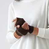 Cotton Cashmere Hand Warmers | Cocoa-1