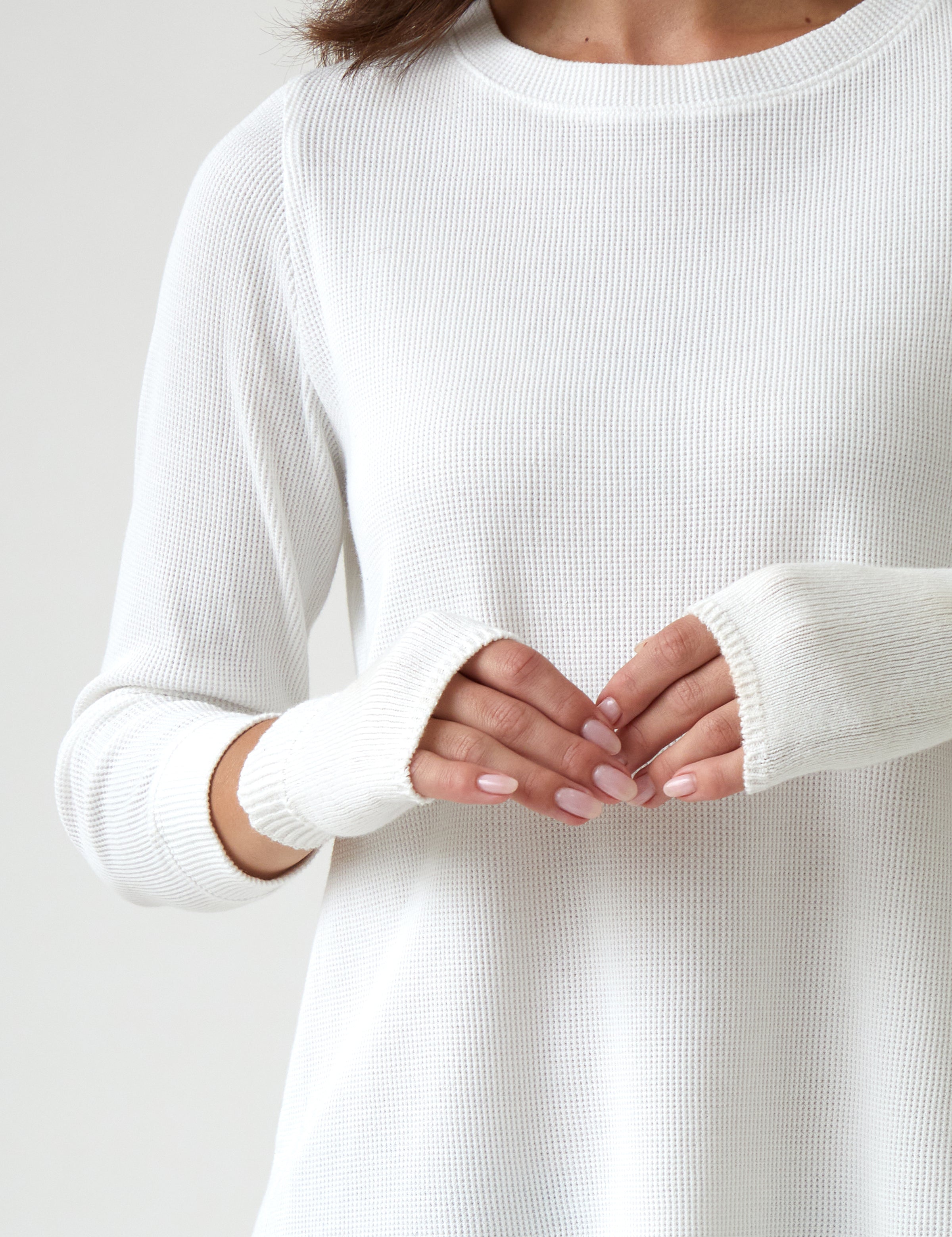 Cotton Cashmere Hand Warmers | Ivory-1