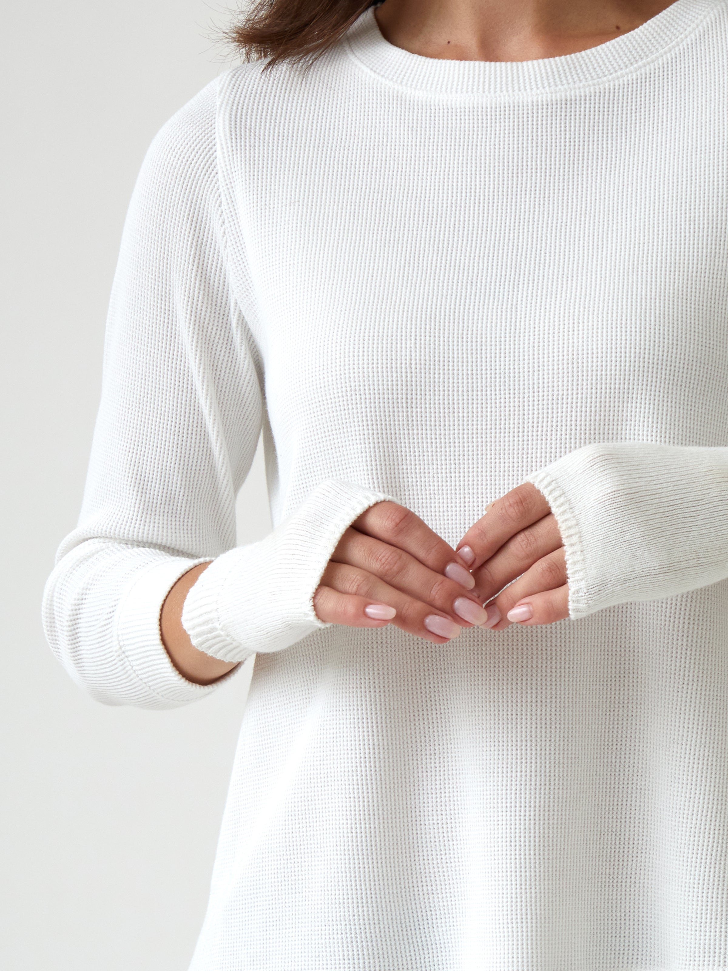 Cotton Cashmere Hand Warmers | Ivory-1