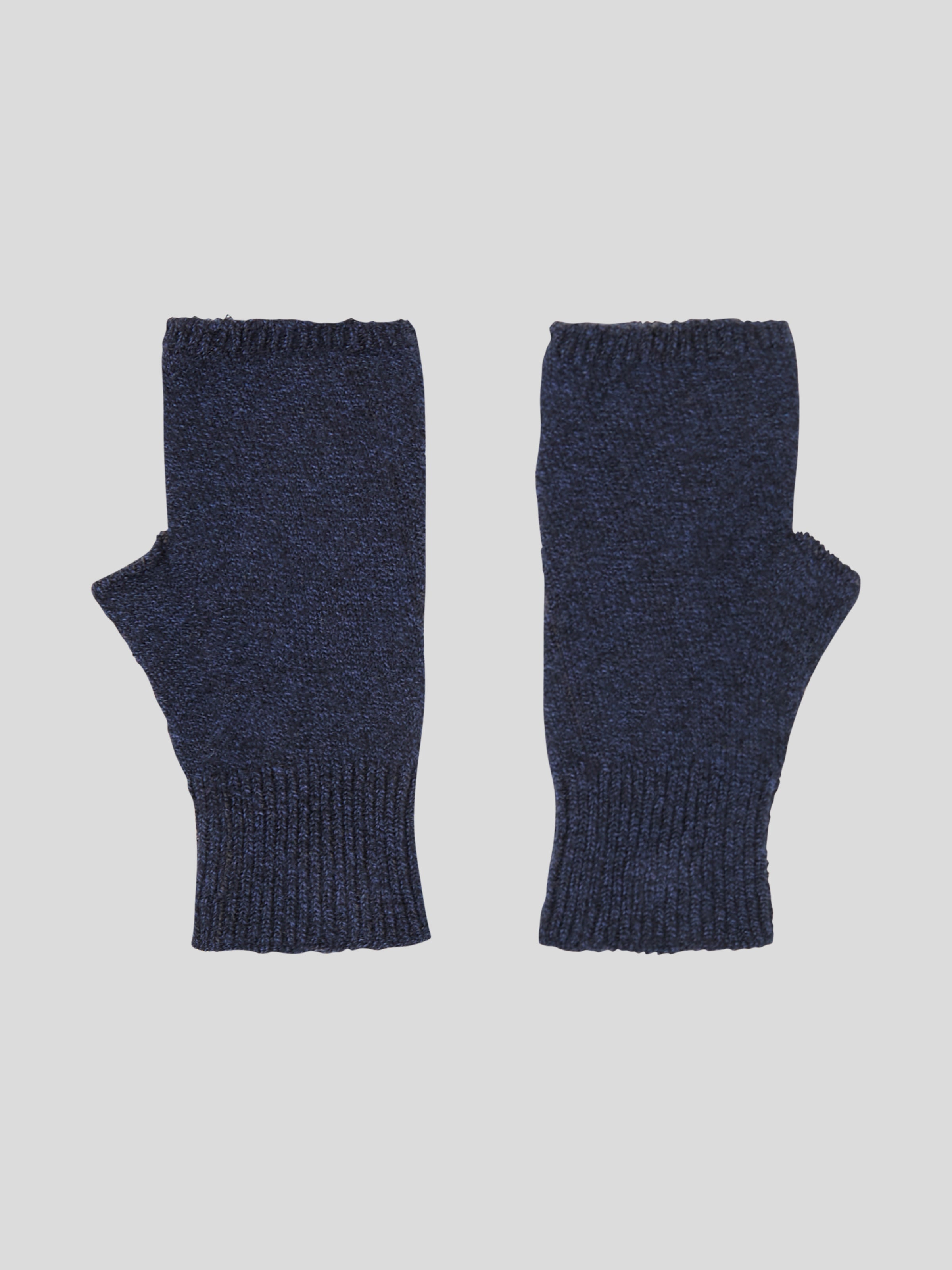 Cotton Cashmere Hand Warmers | Navy-1