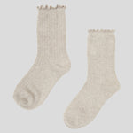 Cotton Cashmere Lounge Socks (1 Pair) | Natural-1