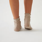 Cotton Cashmere Lounge Socks (1 Pair) | Natural-4