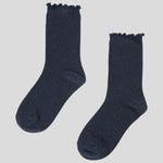 Cotton Cashmere Lounge Socks (1 Pair) | Navy-1