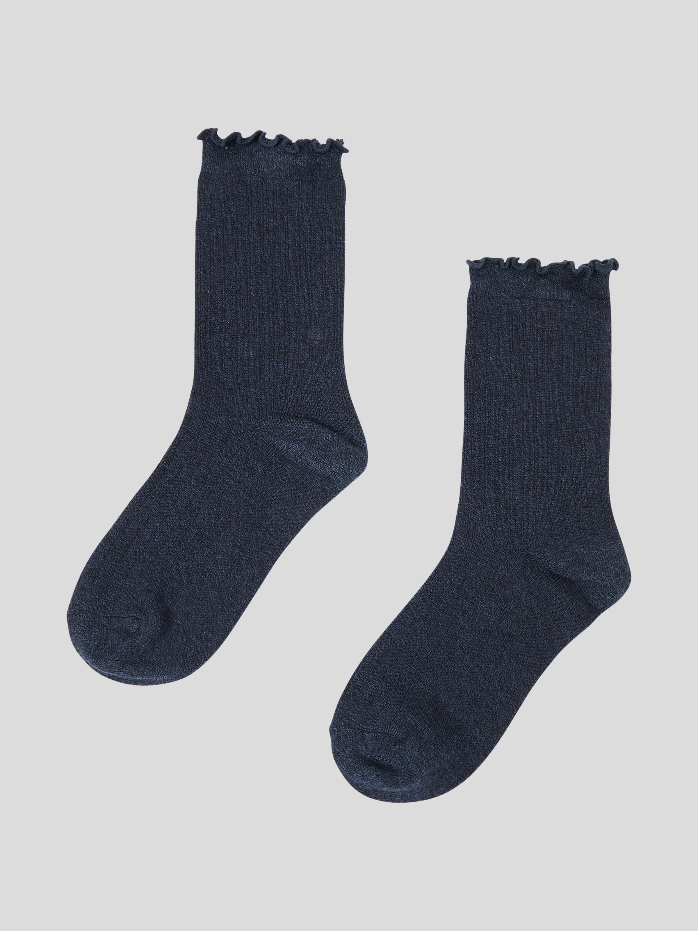 Cotton Cashmere Lounge Socks (1 Pair) | Navy-1