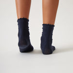 Cotton Cashmere Lounge Socks (1 Pair) | Navy-4