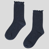 Cotton Cashmere Lounge Socks (1 Pair) | Navy-5