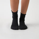 Cotton Cashmere Lounge Socks | Black-1