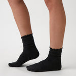 Cotton Cashmere Lounge Socks | Black-2
