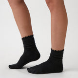 Cotton Cashmere Lounge Socks | Black-2