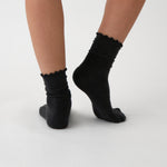 Cotton Cashmere Lounge Socks | Black-3