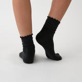 Cotton Cashmere Lounge Socks | Black-3