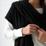 Cotton Cashmere Scarf | Black-2