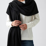 Cotton Cashmere Scarf | Black-3
