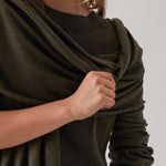 Cotton Cashmere Scarf | Olive-2