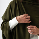 Cotton Cashmere Scarf | Olive-2