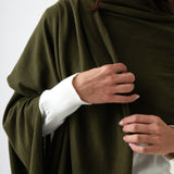 Cotton Cashmere Scarf | Olive-2