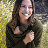 Cotton Cashmere Scarf | Olive-4