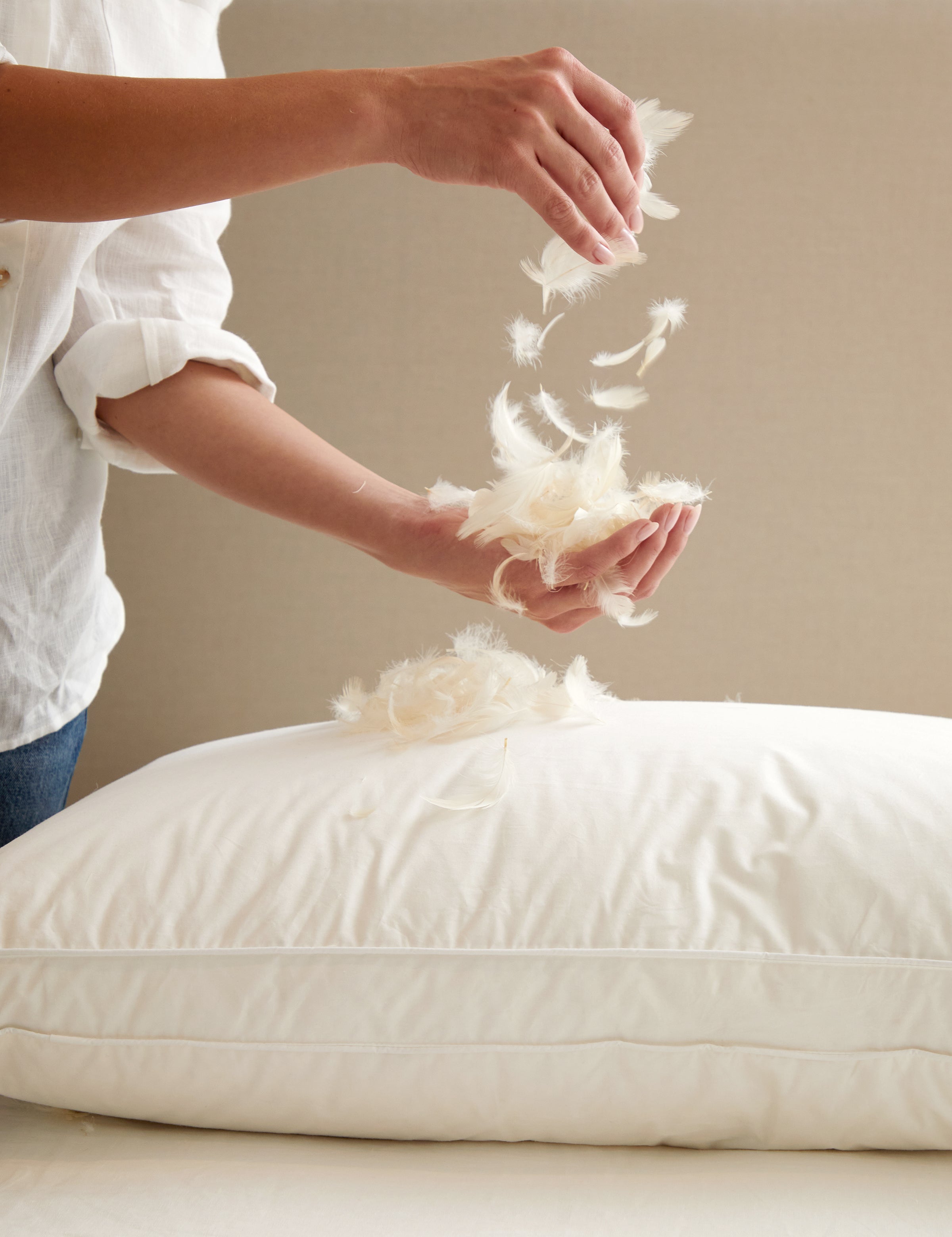 Downtime Luxury Goose Standard Pillow Inner | White-3