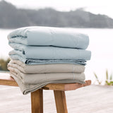 Drift Feather Blanket | Blue-2