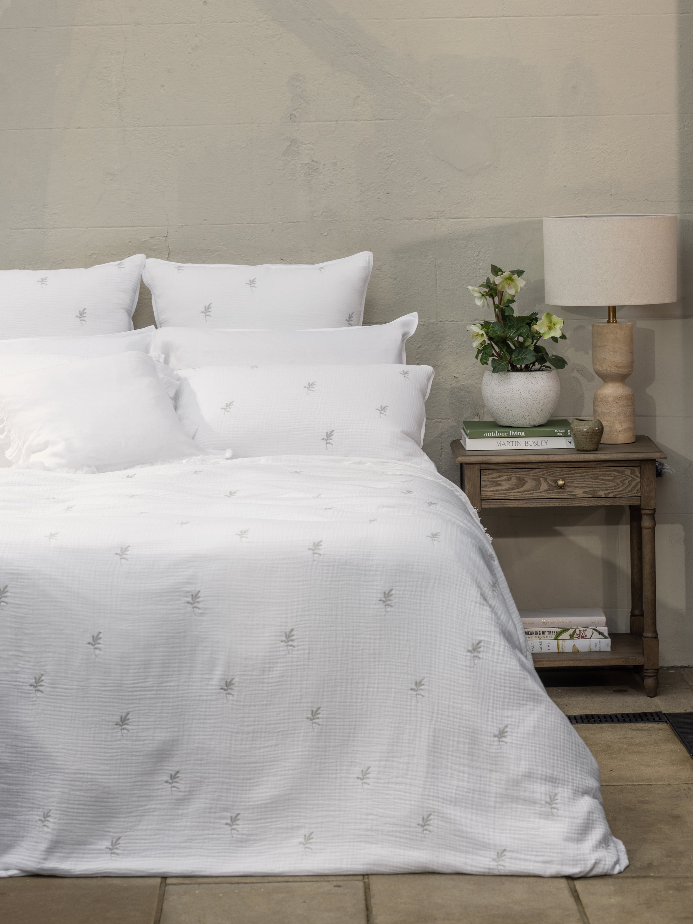Elise Duvet Cover Set | White-5