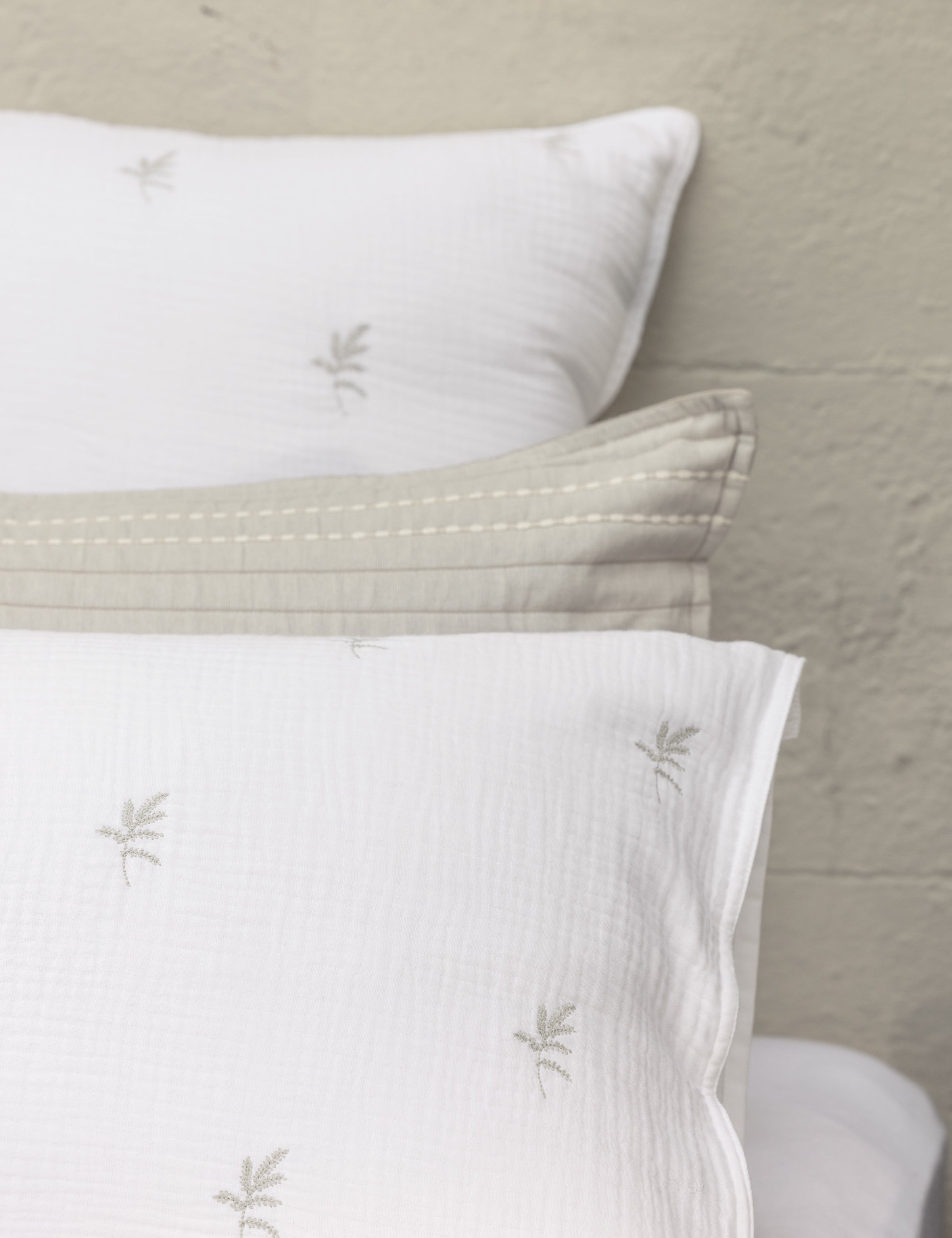 Elise European Pillowcase | White-3