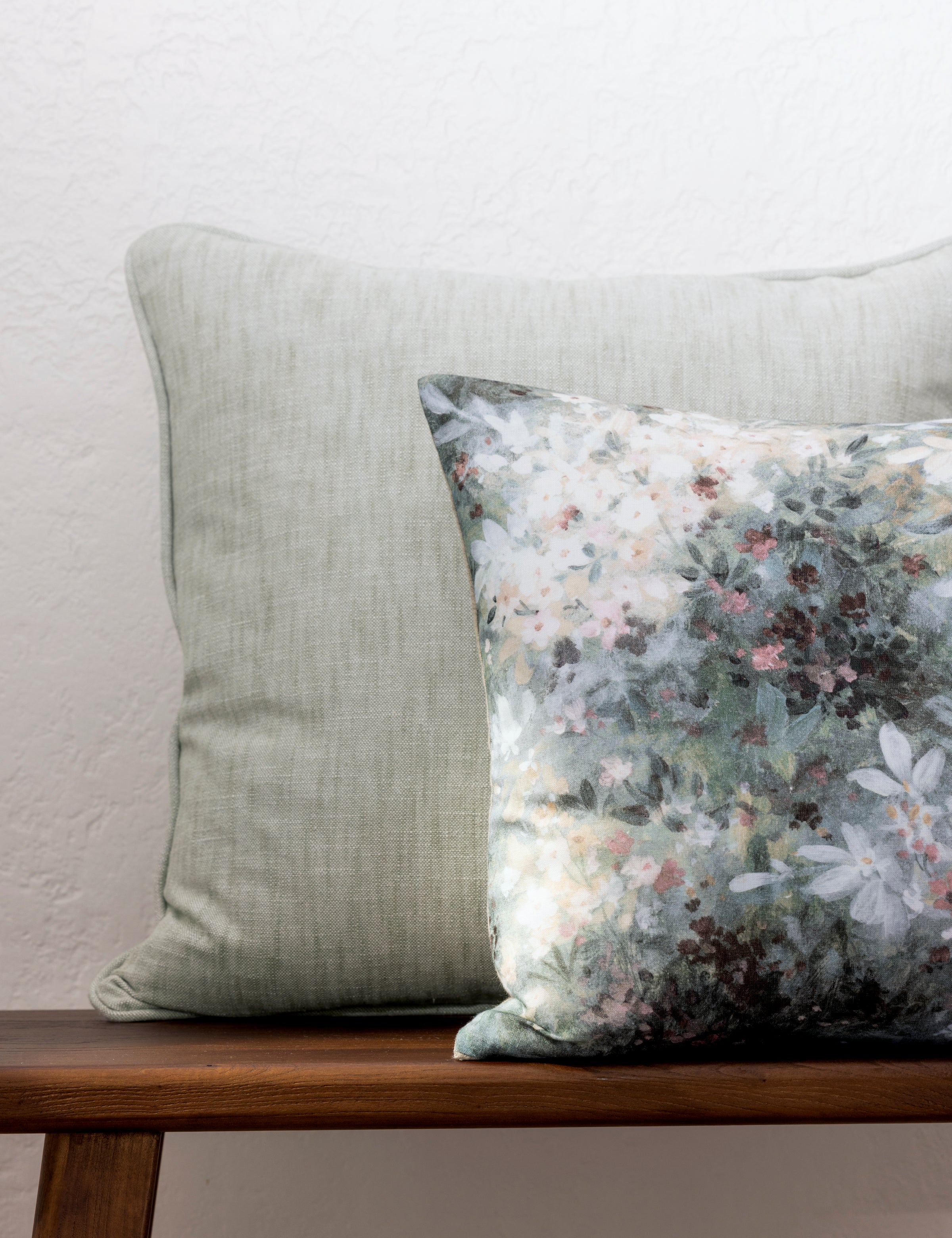Elm Large Square Cushion Cover | Sage-2