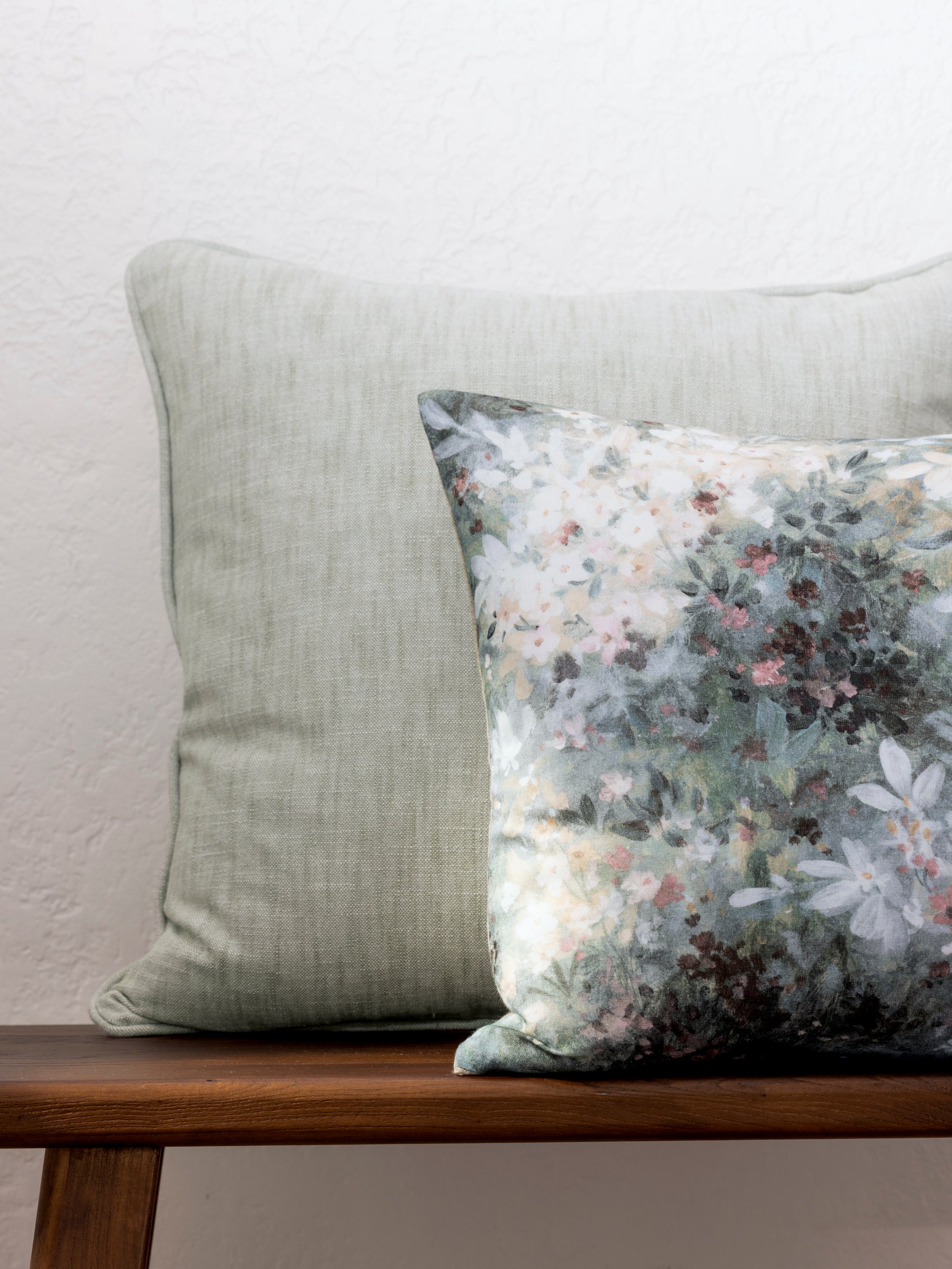 Elm Large Square Cushion Cover | Sage-2