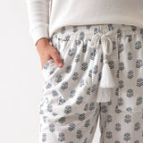 Eloise Organic Cotton Knit PJ Pants | Floral-2