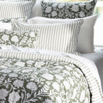Elora European Pillowcase | Green Floral-2