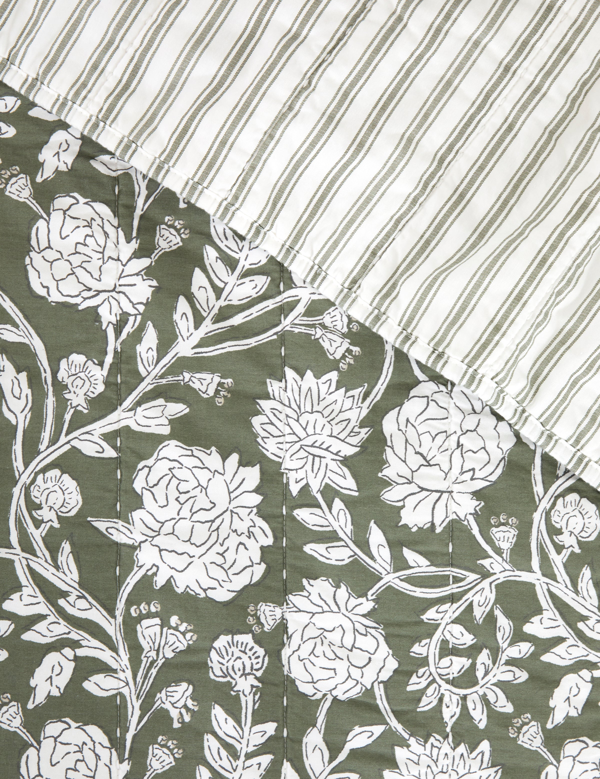 Elora Quilt | Green Floral-4