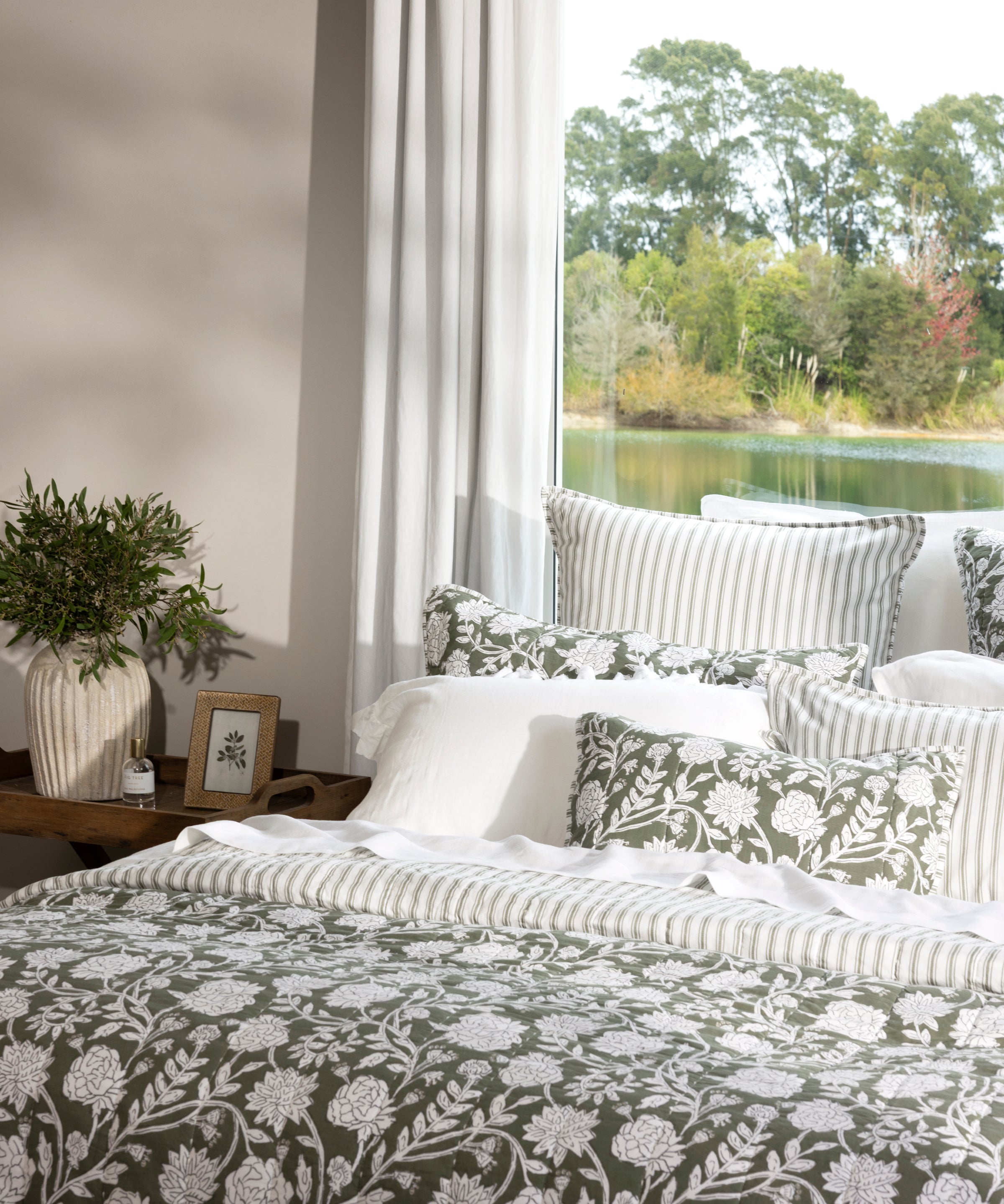 Elora Quilt | Green Floral-5