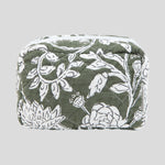 Elora Small Bath Bag | Green Floral-1