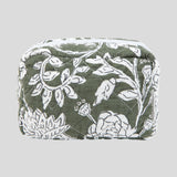 Elora Small Bath Bag | Green Floral-1
