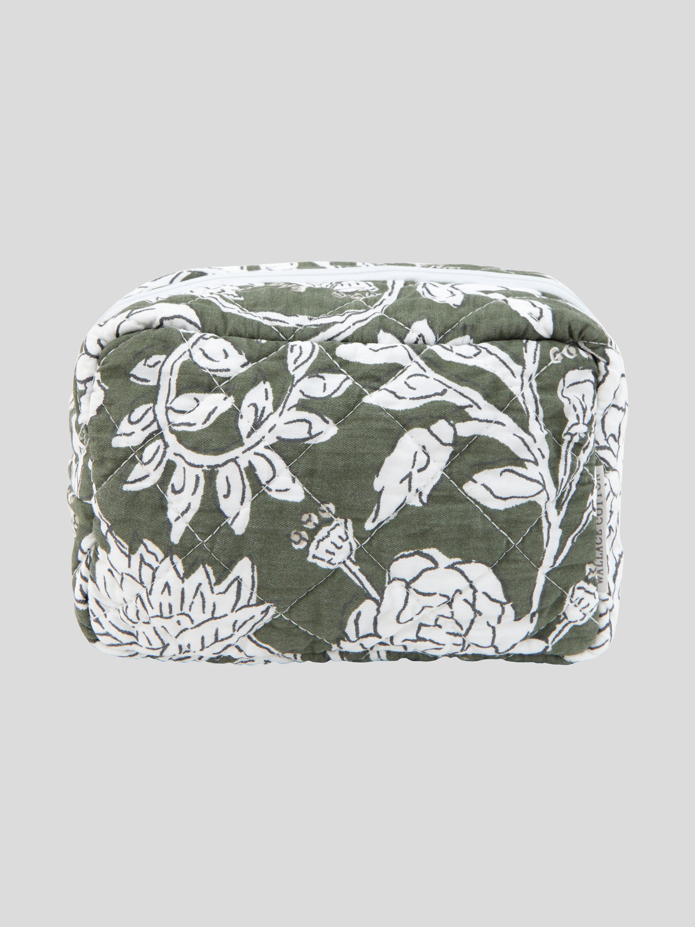 Elora Small Bath Bag | Green Floral-1