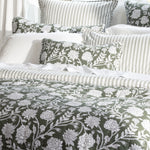 Elora Standard Pillowcase | Green Floral-2