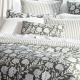 Elora Standard Pillowcase | Green Floral-2