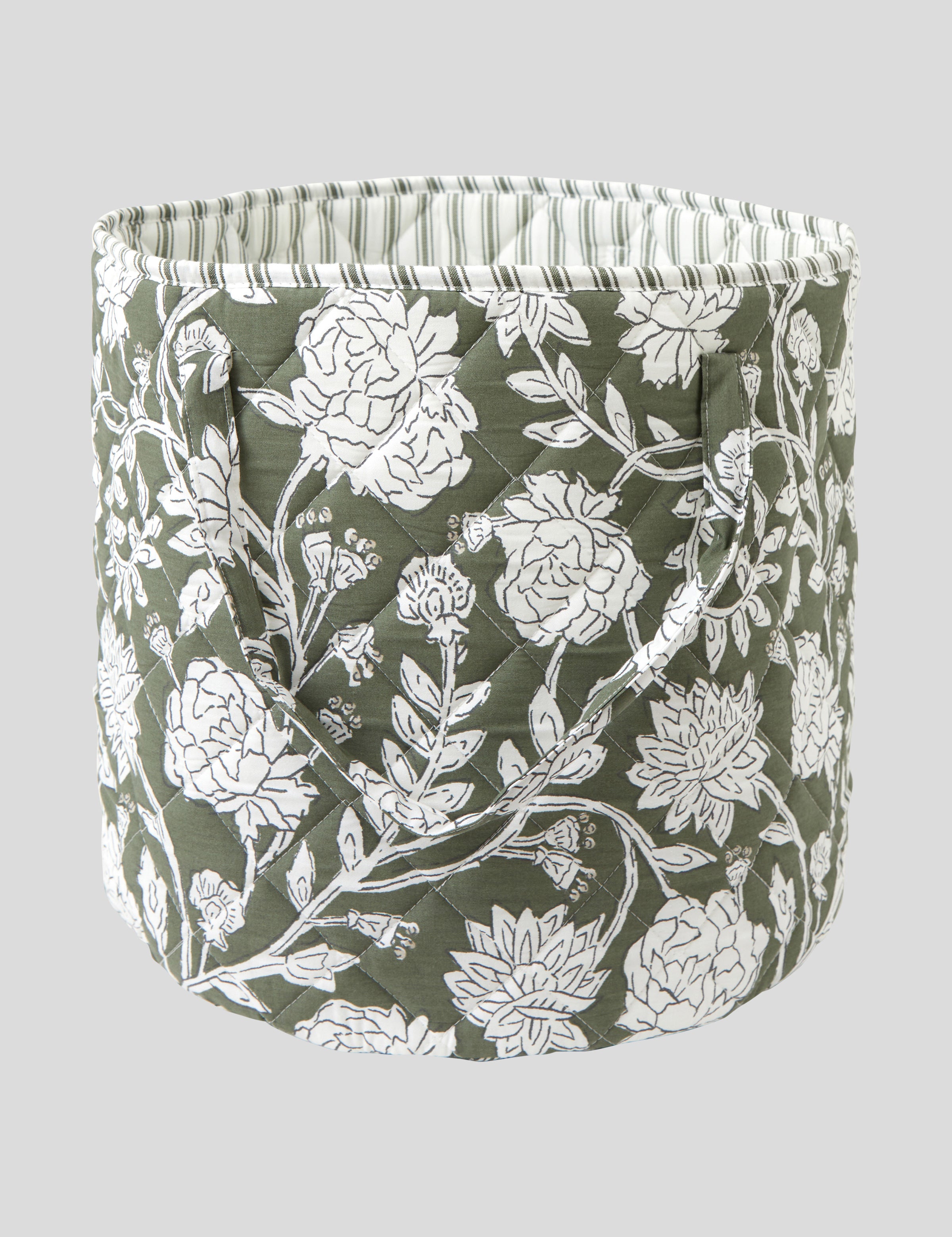 Elora Storage Bag | Green Floral-2