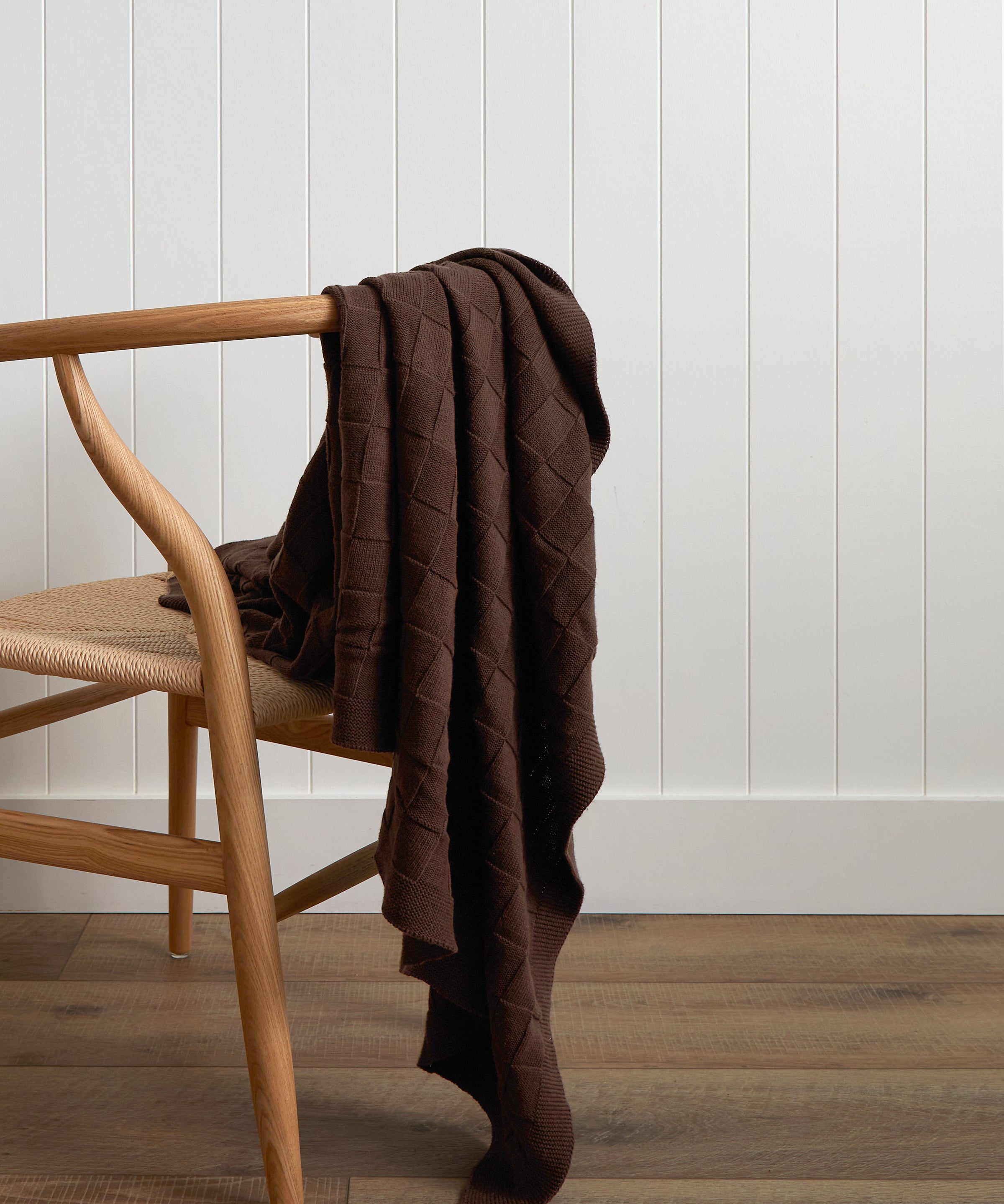 Entwine Cotton Throw | Cocoa-1