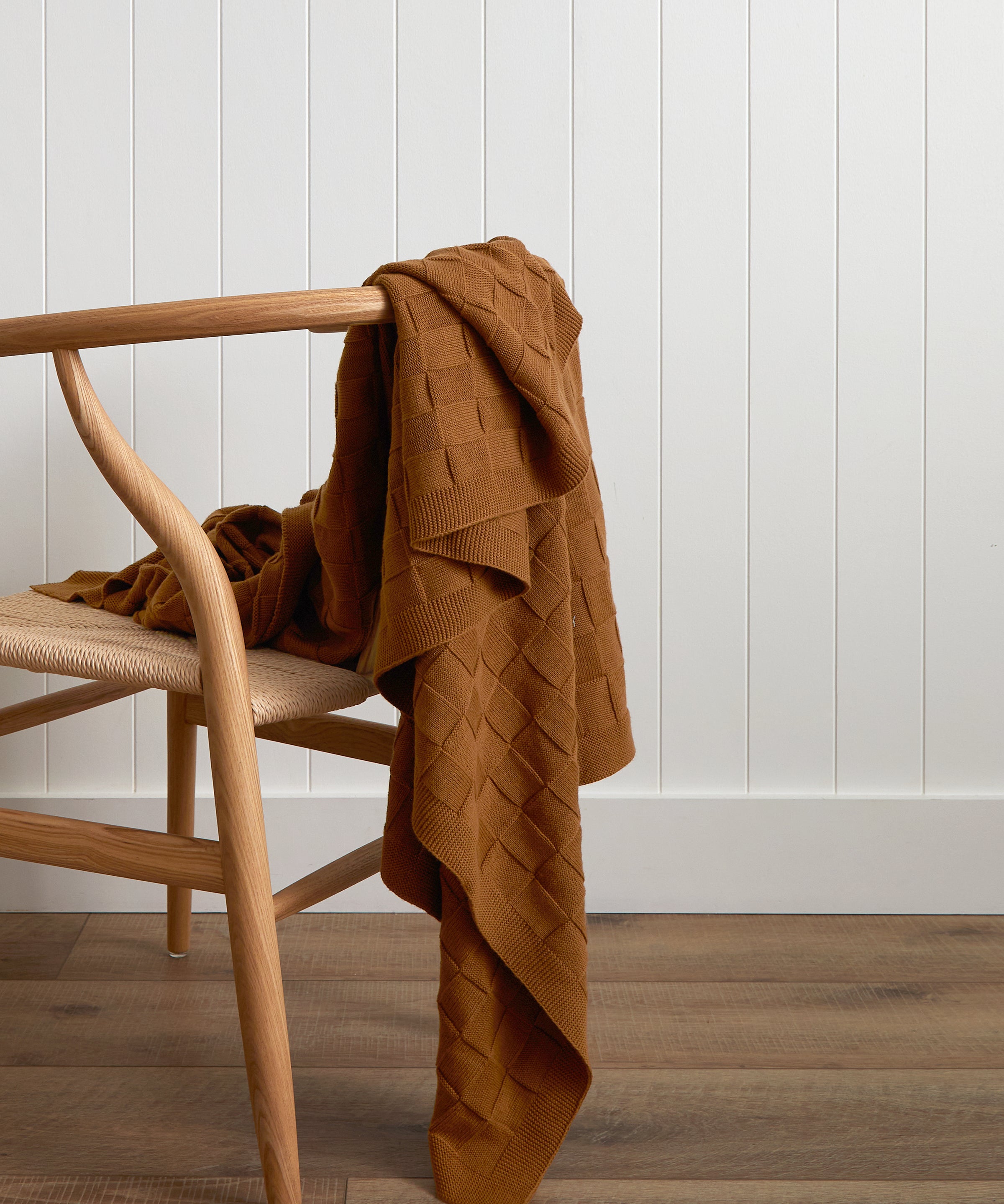 Entwine Cotton Throw | Ginger-1