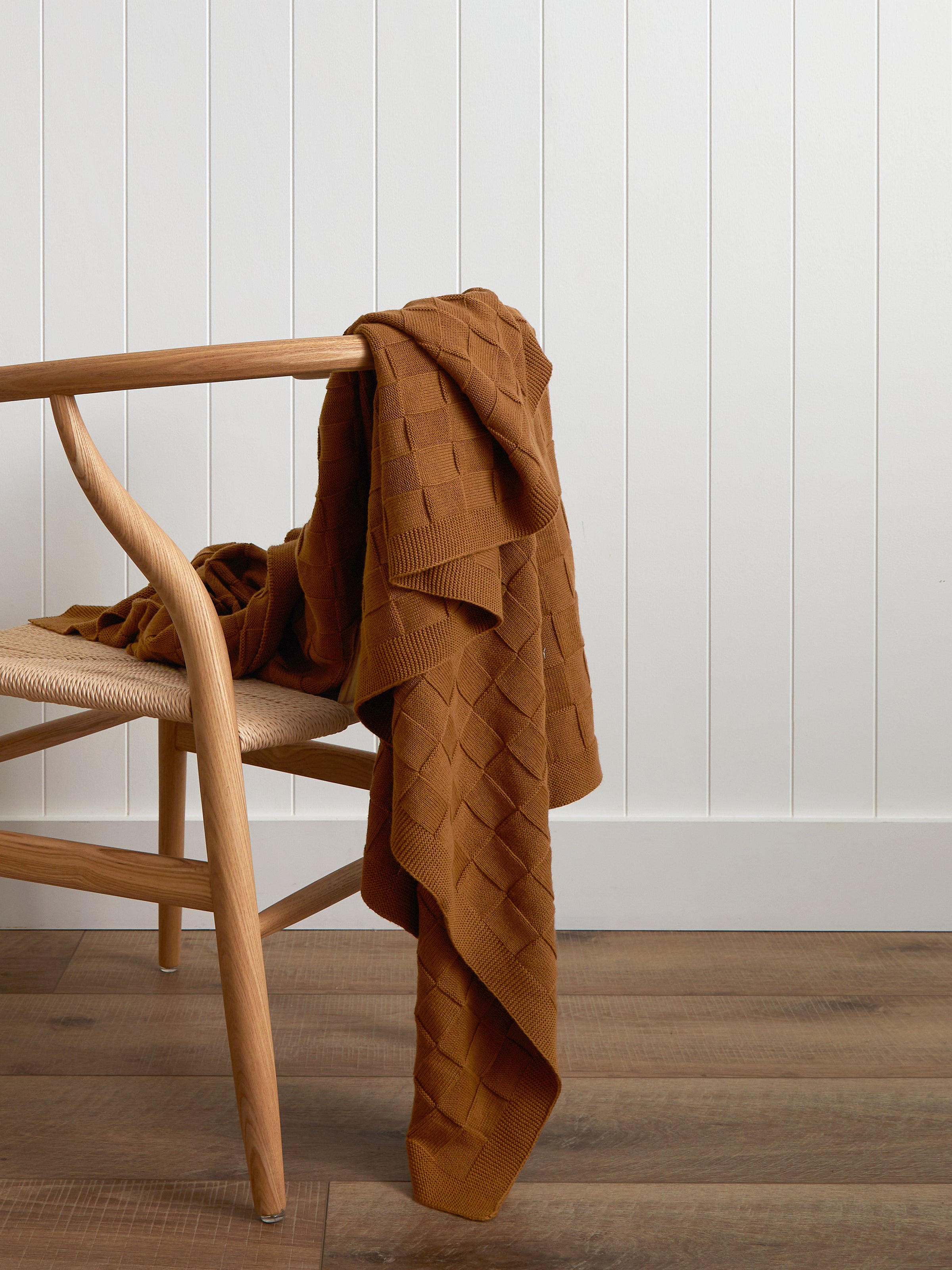 Entwine Cotton Throw | Ginger-1