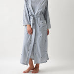 Esme Full Length Robe | Blue Stripe-1