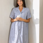 Esme Nightshirt | Blue Stripe-3
