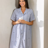 Esme Nightshirt | Blue Stripe-3