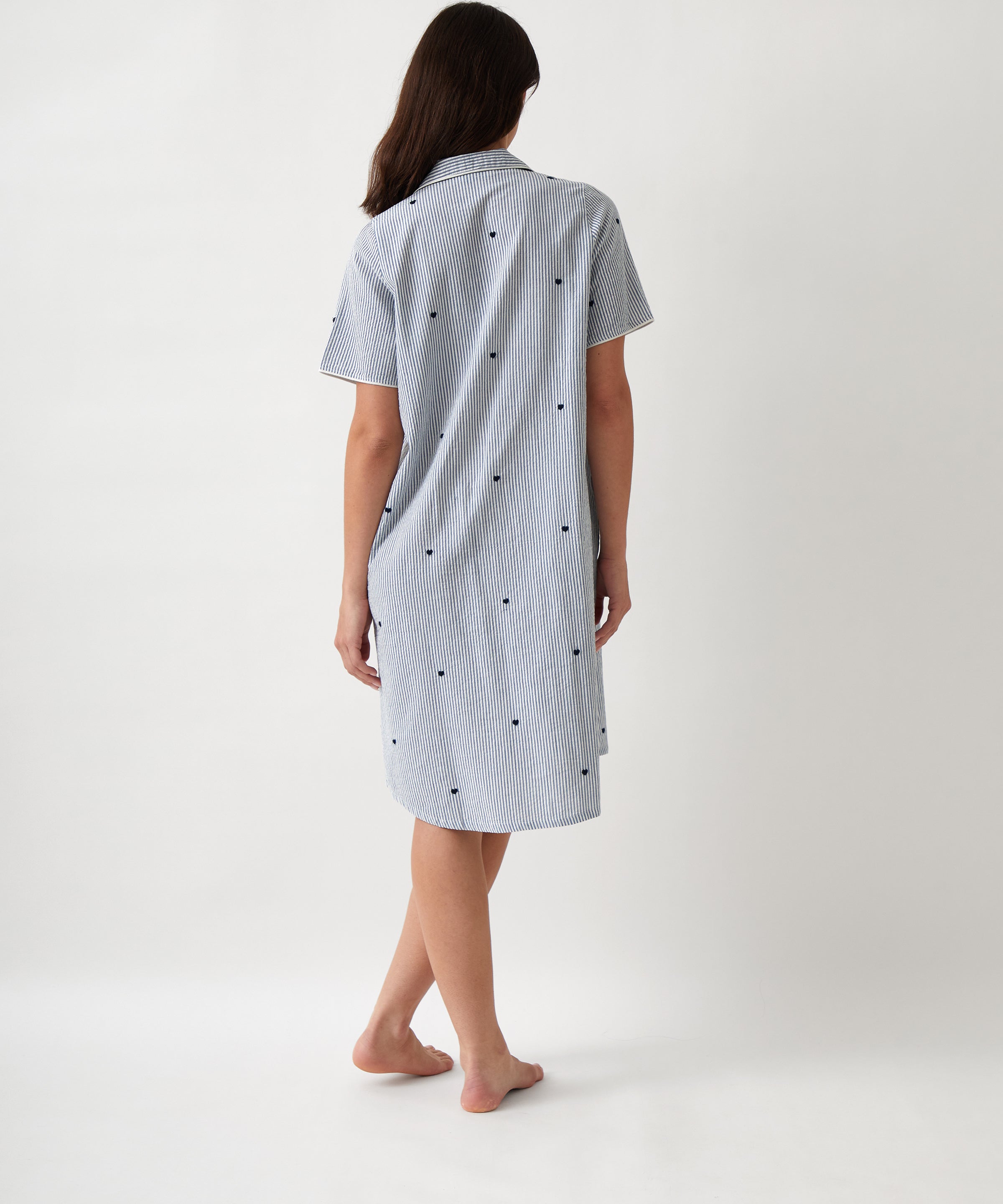 Esme Nightshirt | Blue Stripe-4