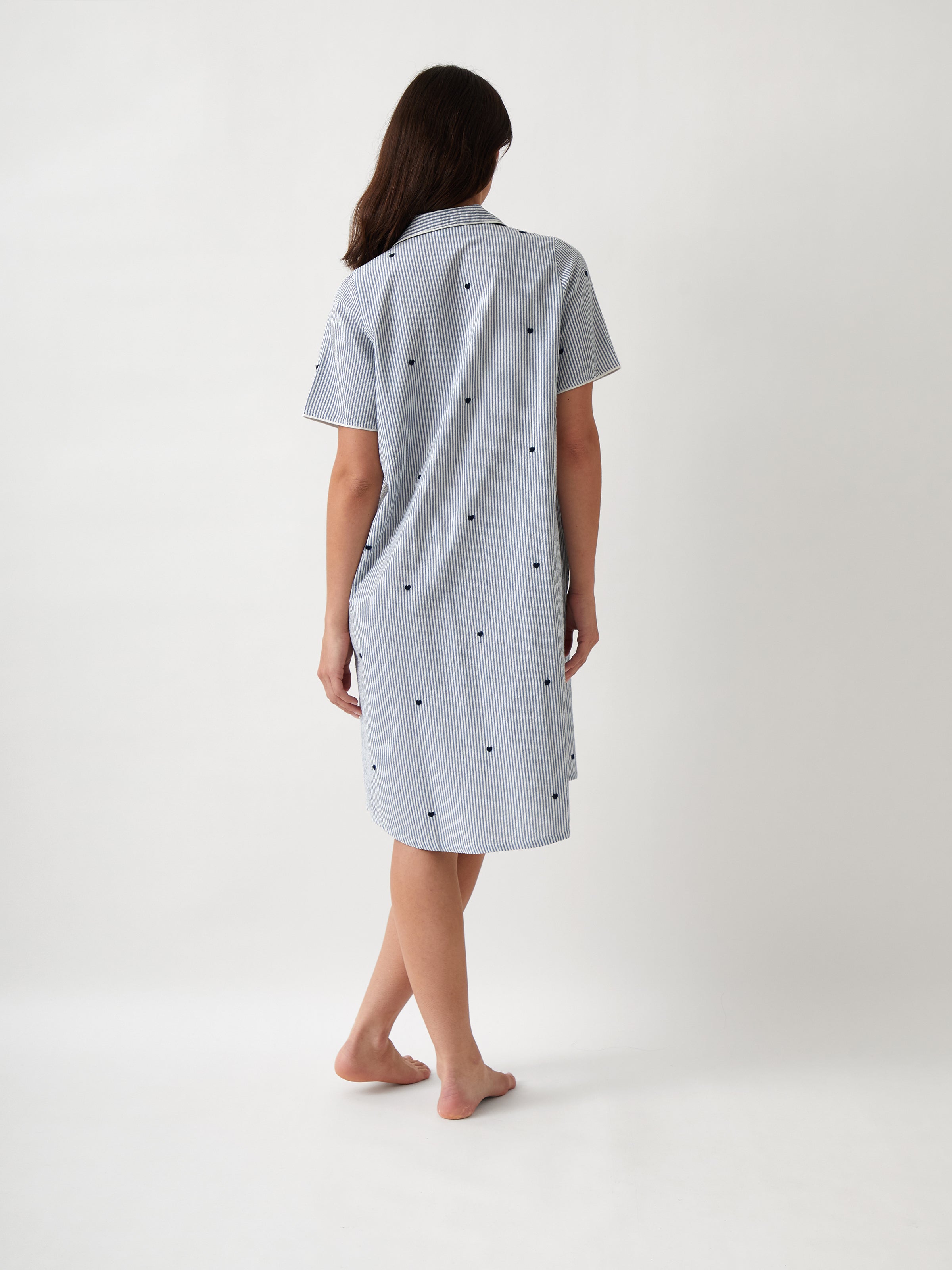 Esme Nightshirt | Blue Stripe-4